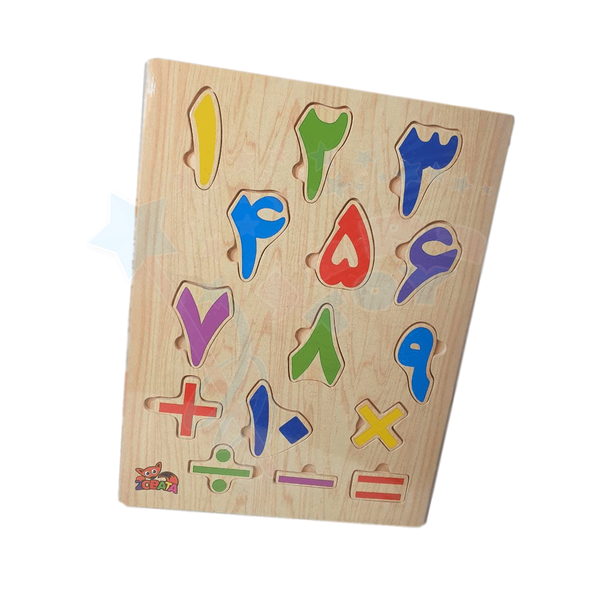 JP-1080-1 پازل چوبی حروف و اعداد کودک - اسباب بازی جاپاتوی