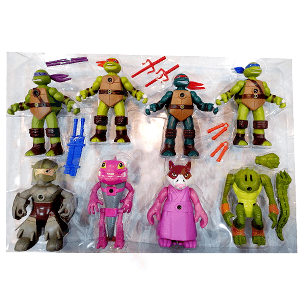 JP-1120-1 خرید فیگور لاکپشت های نینجا 8 عددی Ninja Turtles 0813B