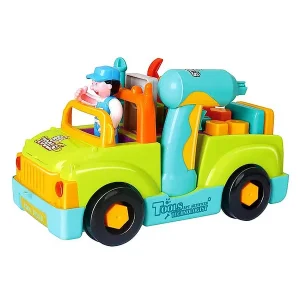 خرید اسباب بازی ماشین ابزار موزیکال و چراغ‌دار هولی تویز مدل 6109 Hola Toys Little Mechanic Tool Truck with Light and Music